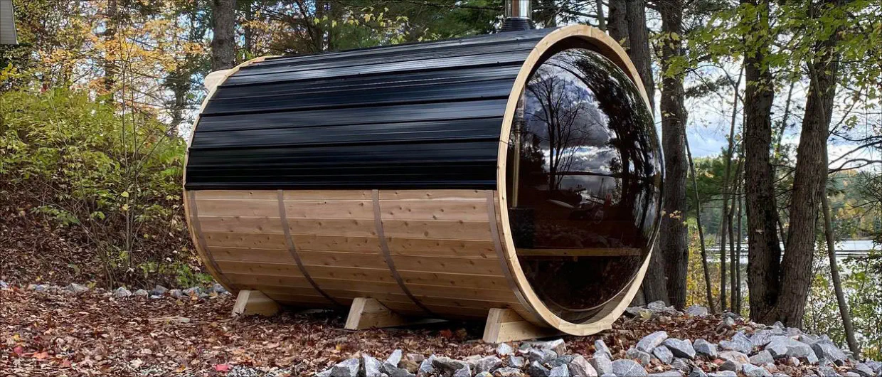 Panoramic Dome Barrel Sauna